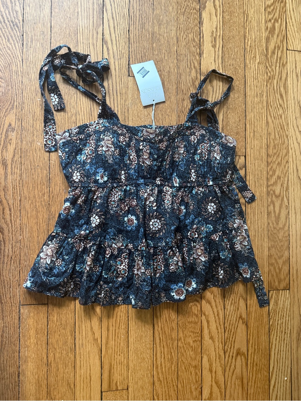 Ulla Johnson Floral Peplum Tank Top - Size 6 - NWT